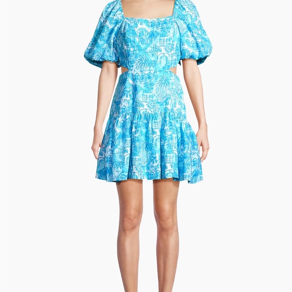 Kylanne Linen Puff-Sleeve Minidress - Picture 4 of 12